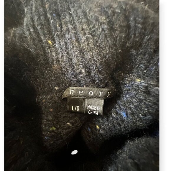 Theory Turtleneck Sweater, Jufina Granito, Gray/Blue, Size L - Picture 3 of 11